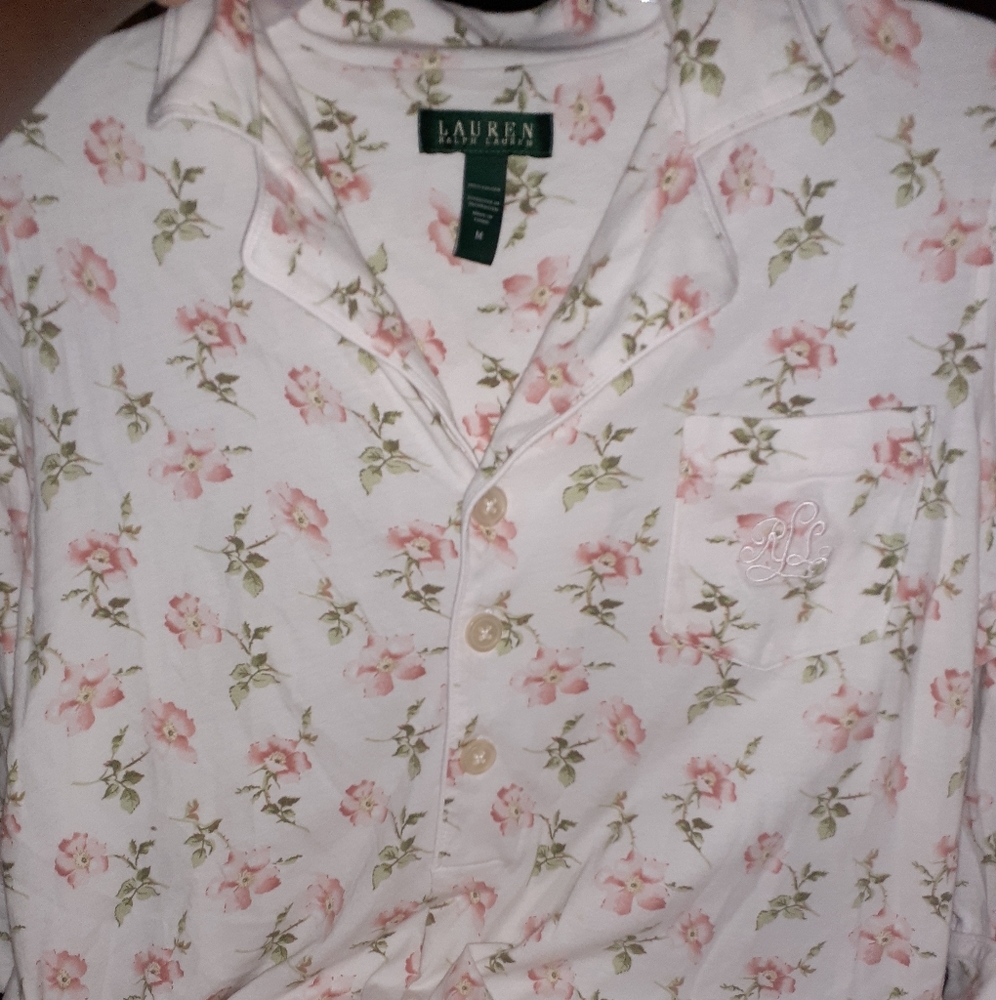 Lauren Ralph Lauren Floral Pajama Night Gown M
